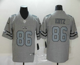 Men's Philadelphia Eagles #86 Zach Ertz 2019 Gray Gridiron Vapor Untouchable Stitched NFL Nike Limited Jersey