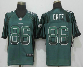 Men's Philadelphia Eagles #86 Zach Ertz Green Drift Stitched NFL Nike Fashion Jersey
