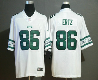 Men's Philadelphia Eagles #86 Zach Ertz White 2019 NEW Team Logo Vapor Untouchable Stitched NFL Nike Limited Jersey