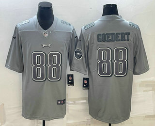 Men's Philadelphia Eagles #88 Dallas Goedert Grey With Patch Atmosphere Fashion Stitched Jersey
