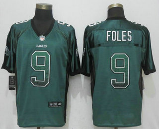 Men's Philadelphia Eagles #9 Nick Foles Green Drift Stitched NFL Nike Fashion Jersey