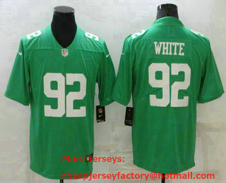 Men's Philadelphia Eagles #92 Reggie White Light Green 2021 Vapor Untouchable Stitched NFL Nike Limited Jersey
