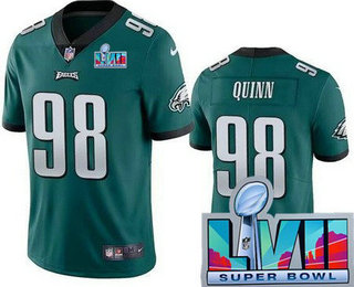 Men's Philadelphia Eagles #98 Robert Quinn Limited Green Super Bowl LVII Vapor Jersey