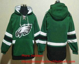 Men's Philadelphia Eagles Blank NEW Green Pocket Stitched NFL Pullover Hoodie