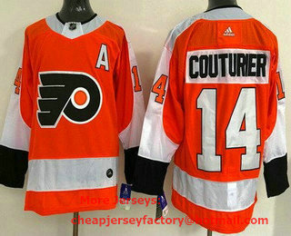 Men's Philadelphia Flyers #14 Sean Couturier Orange Authentic Jersey