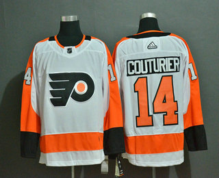 Men's Philadelphia Flyers #14 Sean Couturier White Adidas Stitched NHL Jersey