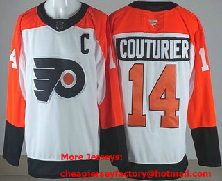 Men's Philadelphia Flyers #14 Sean Couturier White Authentic Jersey