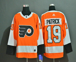 Men's Philadelphia Flyers #19 Nolan Patrick Orange Adidas Stitched NHL Jersey