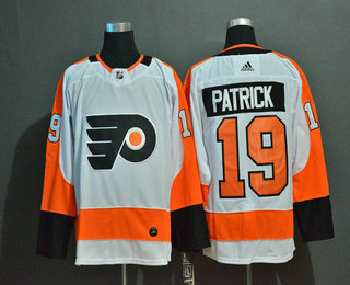 Men's Philadelphia Flyers #19 Nolan Patrick White Adidas Stitched NHL Jersey