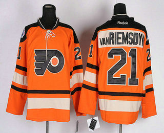 Men's Philadelphia Flyers #21 James van Riemsdyk 2012 Winter Classic Orange Jersey