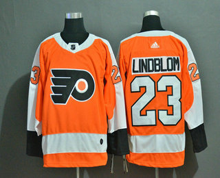 Men's Philadelphia Flyers #23 Oskar Lindblom Orange Adidas Stitched NHL Jersey