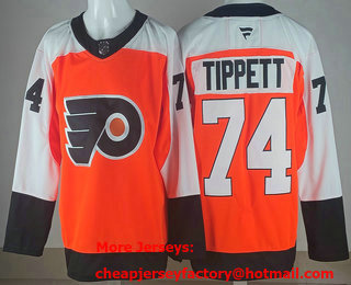 Men's Philadelphia Flyers #74 Owen Tippett Orange Authentic Jersey