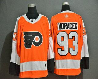 Men's Philadelphia Flyers #93 Jakub Voracek Orange Adidas Stitched NHL Jersey