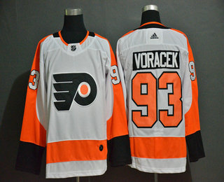 Men's Philadelphia Flyers #93 Jakub Voracek White Adidas Stitched NHL Jersey