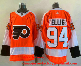 Men's Philadelphia Flyers #94 Ryan Ellis Orange Adidas Stitched NHL Jersey