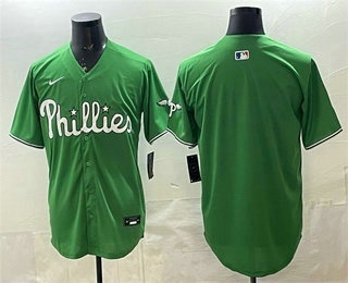 Men's Philadelphia Phillies Blank Green Limited Stitched Jersey