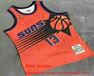 Men's Phoenix Suns #13 Steve Nash Black Gold NBA 1996-97 Hardwood Classics Soul AU Throwback Jersey