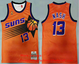 Men's Phoenix Suns #13 Steve Nash Black Gold NBA 1996-97 Hardwood Classics Soul Swingman Throwback Jersey