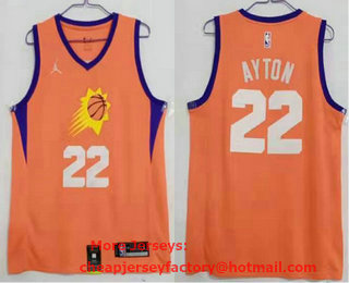Men's Phoenix Suns #22 Deandre Ayton NEW Orange 2020 Brand Jordan Swingman Stitched NBA Jersey