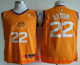 Men's Phoenix Suns #22 Deandre Ayton NEW Orange 2020 Brand Jordan Swingman Stitched NBA Jersey With Sponsor Logo