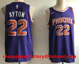 Men's Phoenix Suns #22 Deandre Ayton Purple 2017-2018 Nike Swingman Stitched NBA Jersey (Without The Sponsor Logo)