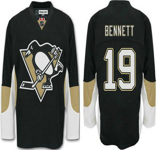 Men's Pittsburgh Penguins #19 Beau Bennett Black Home Jersey