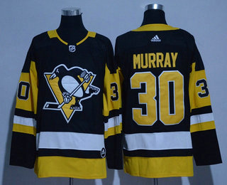 Men's Pittsburgh Penguins #30 Matt Murray Black Home 2017-2018 Hockey Stitched NHL Jersey