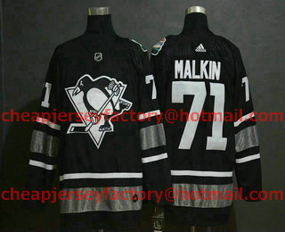 Men's Pittsburgh Penguins #71 Evgeni Malkin Black 2019 NHL All-Star Game Adidas Stitched NHL Jersey