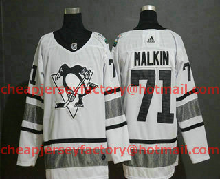 Men's Pittsburgh Penguins #71 Evgeni Malkin White 2019 NHL All-Star Game Adidas Stitched NHL Jersey