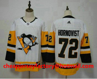 Men's Pittsburgh Penguins #72 Patric Hornqvist White Adidas Stitched NHL Jersey