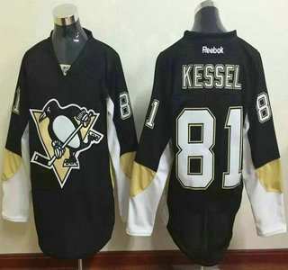 Men's Pittsburgh Penguins #81 Phil Kessel Black Jersey