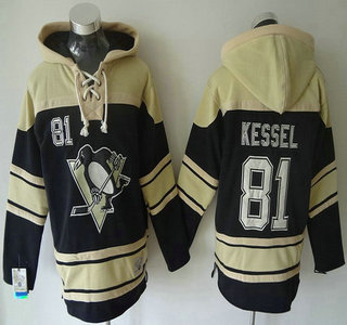 Men's Pittsburgh Penguins #81 Phil Kessel Old Time Hockey Black Hoody