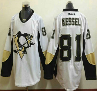 Men's Pittsburgh Penguins #81 Phil Kessel White Jersey