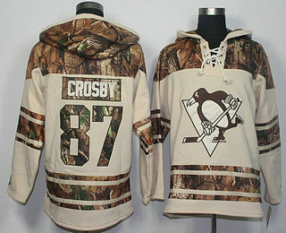 Old Time Hockey Pittsburgh Penguins #87 Sidney Crosby Cream With Camo Hoodie