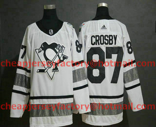 Men's Pittsburgh Penguins #87 Sidney Crosby White 2019 NHL All-Star Game Adidas Stitched NHL Jersey