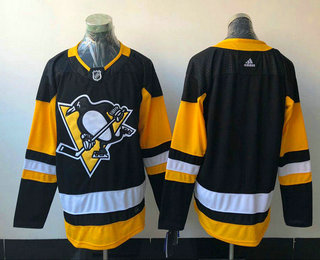 Men's Pittsburgh Penguins Blank Black 2017-2018 Hockey Stitched NHL Jersey