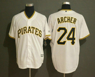 Men's Pittsburgh Pirates #24 Chris Archer Cream Stitched MLB Cool Base Jersey