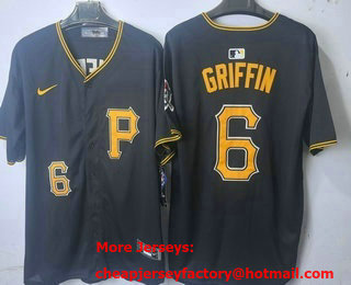 Men's Pittsburgh Pirates #6 Konnor Griffin Black Limited Jersey