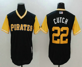 Men's Pittsburgh Pirates Andrew McCutchen #22 Cutch Black 2017 Little League World Series Players Weekend Stitched Nickname Jersey