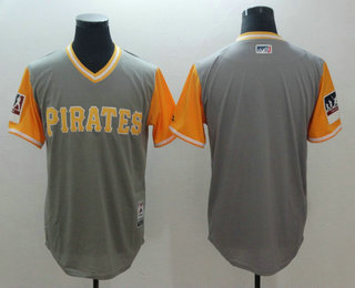 Men's Pittsburgh Pirates Majestic Gray-Yellow 2018 Players' Weekend Authentic Team Jersey