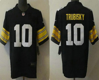 Men's Pittsburgh Steelers #10 Mitchell Trubisky Black 2022 Vapor Untouchable Stitched NFL Nike Throwback Limited Jersey