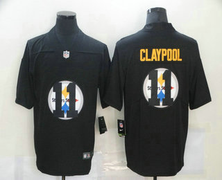 Men's Pittsburgh Steelers #11 Chase Claypool Black 2020 Shadow Logo Vapor Untouchable Stitched NFL Nike Limited Jersey