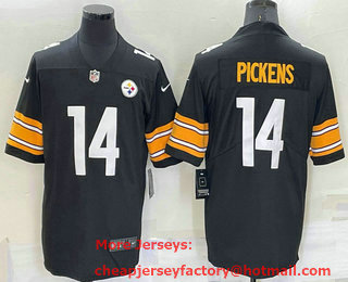Men's Pittsburgh Steelers #14 George Pickens Black 2022 Vapor Untouchable Stitched NFL Nike Limited Jersey