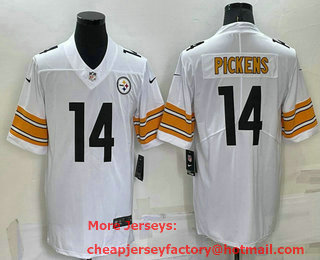 Men's Pittsburgh Steelers #14 George Pickens White 2022 Vapor Untouchable Stitched NFL Nike Limited Jersey