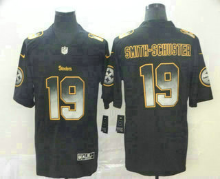 Men's Pittsburgh Steelers #19 JuJu Smith-Schuster Black 2019 Vapor Smoke Fashion Stitched NFL Nike Limited Jersey