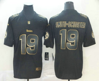 Men's Pittsburgh Steelers #19 JuJu Smith-Schuster Black Gold 2019 Vapor Untouchable Stitched NFL Nike Limited Jersey
