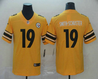 Men's Pittsburgh Steelers #19 JuJu Smith-Schuster Gold 2019 Inverted Legend Stitched NFL Nike Limited Jersey