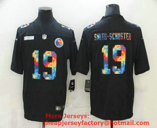 Men's Pittsburgh Steelers #19 JuJu Smith-Schuster Multi-Color Black 2020 NFL Crucial Catch Vapor Untouchable Nike Limited Jersey