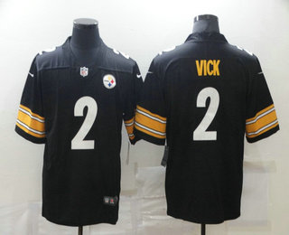 Men's Pittsburgh Steelers #2 Mike Vick Black 2020 Vapor Untouchable Stitched NFL Nike Limited Jersey