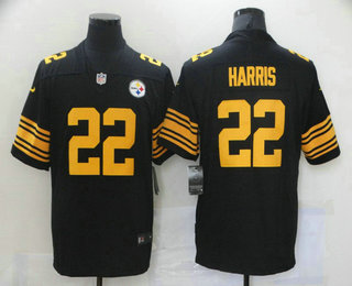 Men's Pittsburgh Steelers #22 Najee Harris Black 2016 Color Rush Stitched NFL Nike Limited Jersey